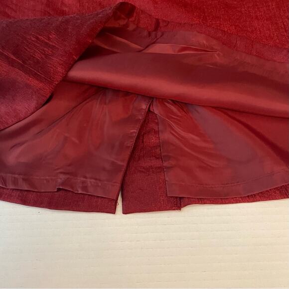 Maggy London Iridescent Burgundy DollCore Glam Feminine Event Dress NWOT Size 8 - Picture 8 of 13